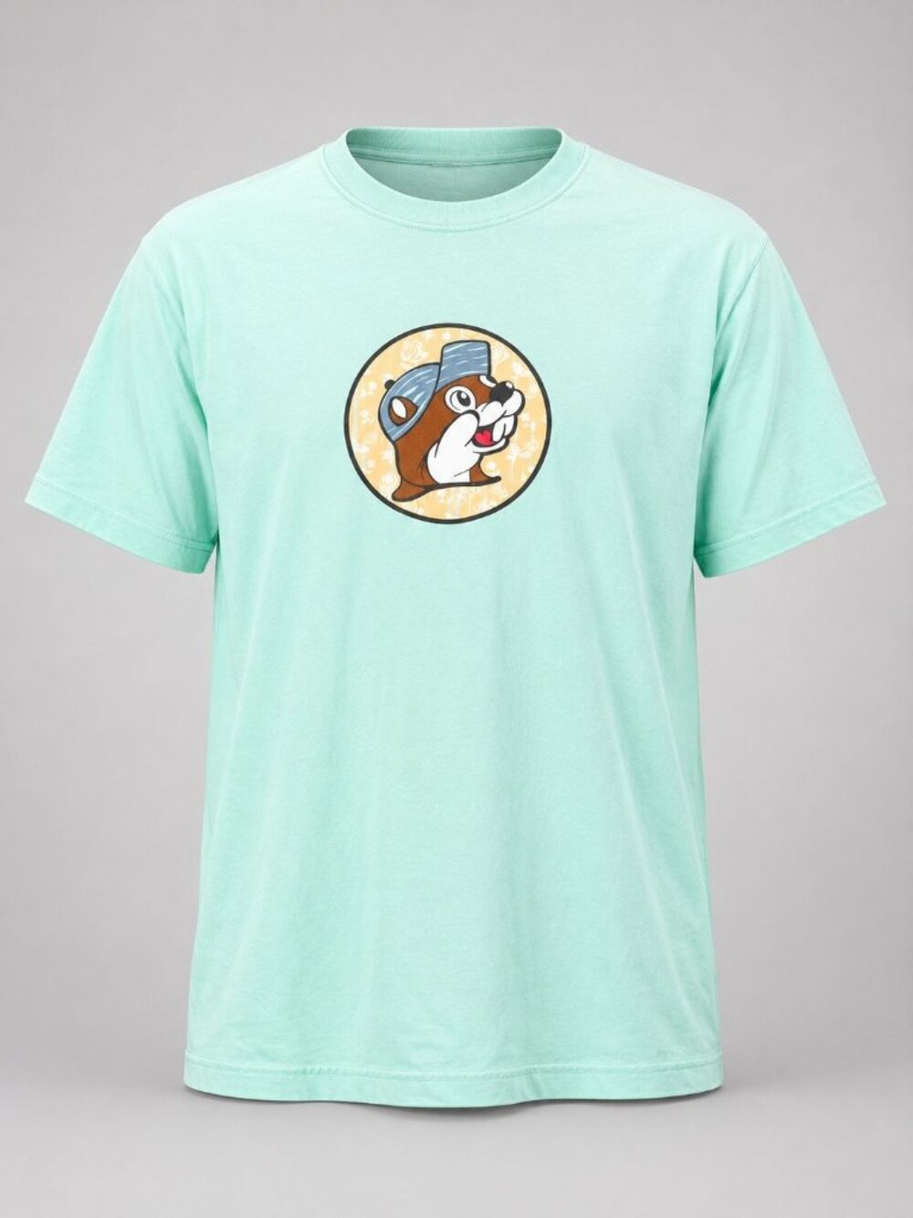 Buc-ees Happy Camper Womens Size XL T-Shirt Mint Green Beaver Graphic